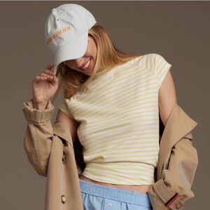 Pilcro Yellow Striped Short-Sleeve Baby Tee